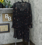 Who What Wear Women's Asymmetric Hem Dress Black Large