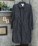 Joan Rivers Regular Length Lighweight Denim Dress with Fringe Hem