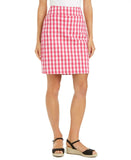 NWT Charter Club Petite Gingham Pull On Skort. 100093709PT Petite Large
