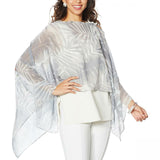 MarlaWynne WynneLayers Women's Convertible Leaf Print Chiffon Poncho