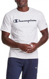 Champion Men's Script Graphic Logo T-Shirt Tee Oatmeal Heather Cream 2XL