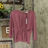 Prologue Women's Dolman Long Sleeve Crewneck Blouse