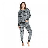 Disney Women's Mickey Mouse Holiday Snow Pajama Set