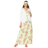 IMAN Women's Boho Chic Maxi Dress With Head Wrap