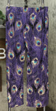 IMAN Women's Global Chic Luxury Resort Peacock Print Palazzo Pants