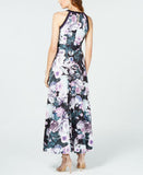 INC International Concepts Women's Floral Varsity-Stripe Maxi Dress