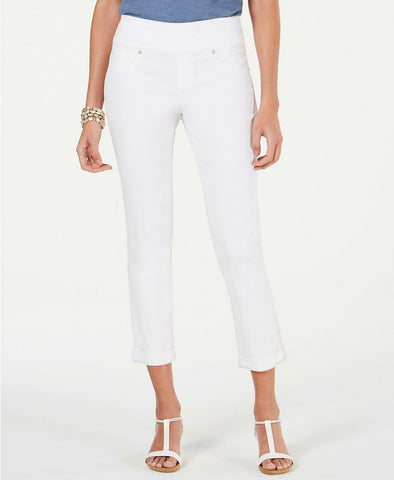 Style & Co. Women's Pull On Boyfriend Jeans. 100045823 White L