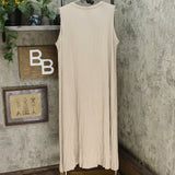 MarlaWynne WynneLayers Women's Sleeveless Dress With Pockets Sand Plus 1X