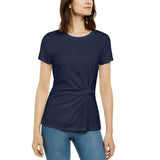 INC International Concepts Women's Ponte Knit Twist Top