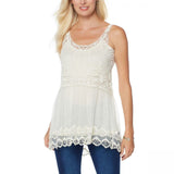 LaBellum by Hillary Scott Women's Lace Layering Tank Top