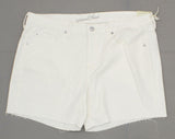 Universal Thread Women's Mid Rise Raw Hem Boyfriend Jean Shorts White
