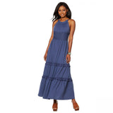 Curations Women's Sleeveless Maxi Dress With Lace Trim