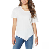 NWT Skinnygirl Womens Acid Wash High-Low Top. 690730 Large