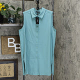Alfani Women's Sleeveless Knit Button Front Tunic Blouse