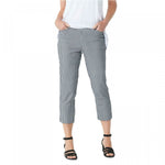 Belle by Kim Gravel Women's Citi Twill Gingham Print Cropped Pants