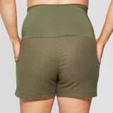 Isabel Maternity by Ingrid & Isabel Pull-On Adjustable Band Twill Shorts