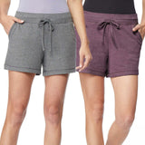 32 Degrees Cool Women's 2 Pack Pull-On French Terry Shorts