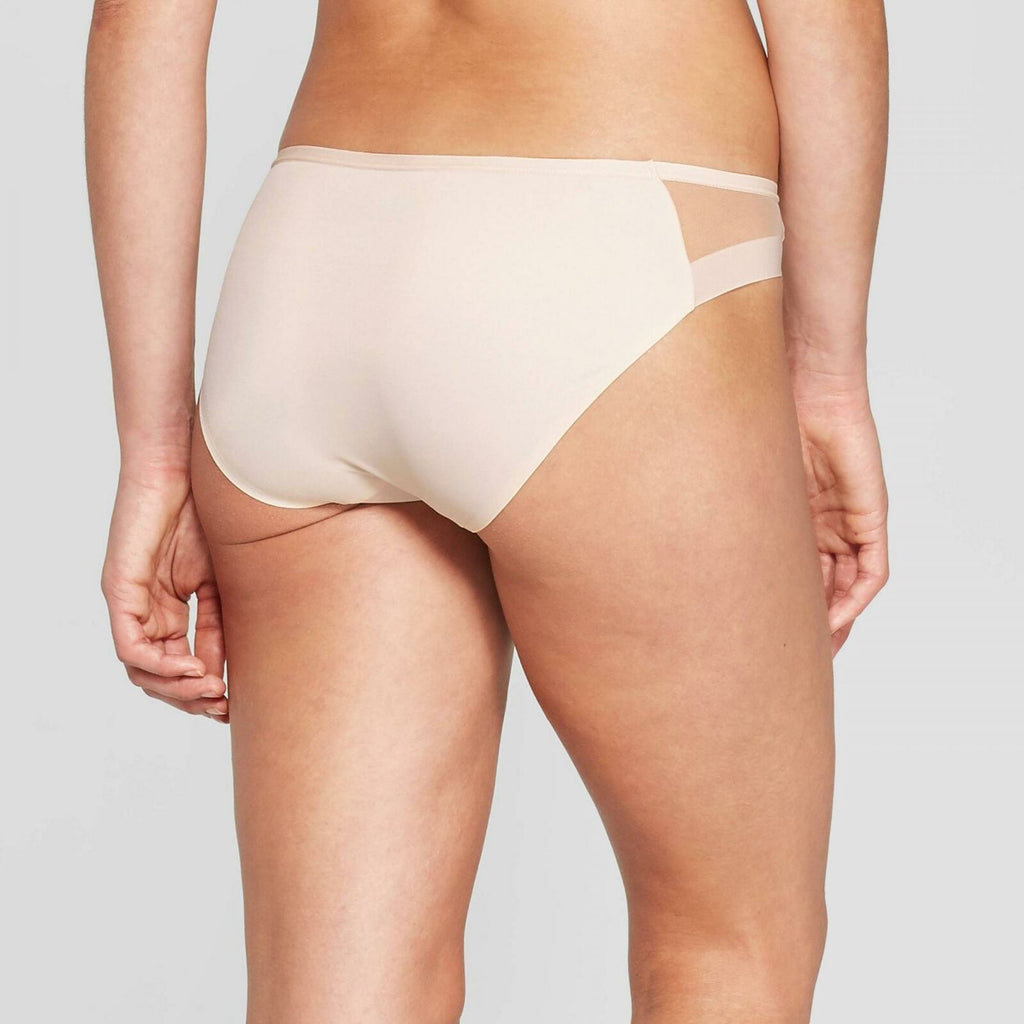 Auden Women's Bonded Edge Micro Bikini With Mesh Panties