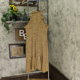 Who What Wear Women's Sleeveless Halter Neck A Line Dress