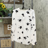 Ava & Viv Women's Plus Size Floral Print Long Sleeve Blouse