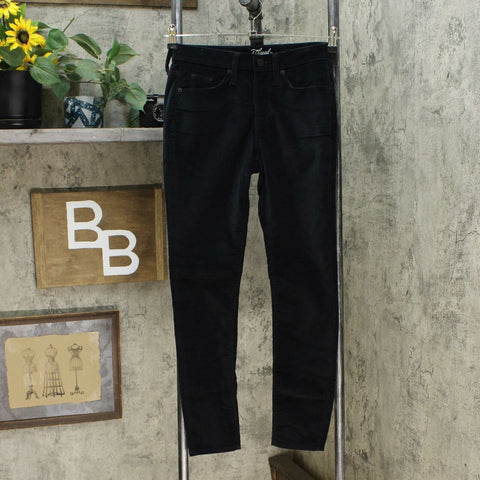 Universal Thread Velvet High Rise Ankle Cropped Skinny Jeans Black 2