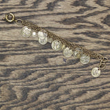 Patricia Nash Women's World Coin Triple Strand Dangle Bracelet