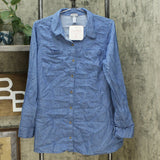 Isabel Maternity by Ingrid & Isabel Long Sleeve Denim Button Down Shirt