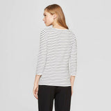 A New Day Women's Stretch 3/4 Sleeve Clean Boat Neck T-Shirt