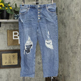 Wild Fable Women's High-Rise Distressed Straight Ankle Length Jeans W113HDMD