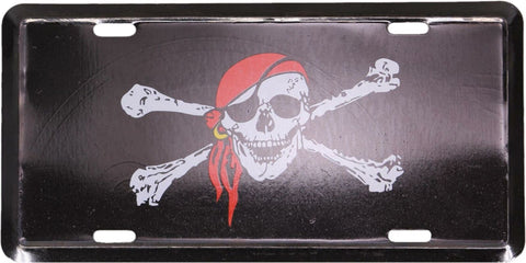 Pirate Metal License Plate Car Tag