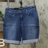 DKNY Jeans Women's Roll Cuff Denim Bermuda Shorts