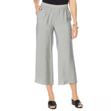 MarlaWynne WynneLayers Women's Cropped Malibu Wide Leg Pants With Pockets