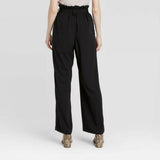 A New Day Women's High Rise Ankle Length Paperbag Pants Black XL