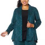 DG2 by Diane Gilman Women's Plus Size Stretch Knit Ponte Blazer Jacket