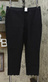 NWT Lemon Way Women's Flawless Twill Scallop Hem Crop Pants 10 14 16