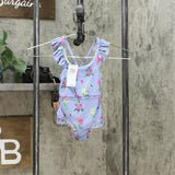 Penelope Mack Women's Toddler Girls Floral Striped One Piece Swimsuit
