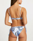 River Island Women's Floral Plunge Bikini Swim Top