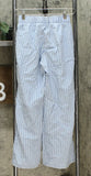 DG2 by Diane Gilman SoftCell Denim Wide Leg Pants Chambray Stripe Petite XS