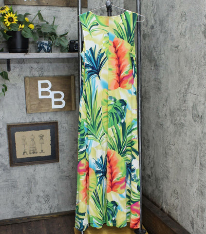 attitudes by renee maxi dress NWT Attitudes By Renee Tropical Print Knit Maxi Dress With Cardigan. A –  Biggybargains