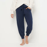 AnyBody Women's Petite Cozy Knit Jogger Pants Navy Petite Small