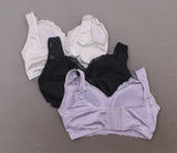 Rhonda Shear 3 Pack "Betty" Pin Up Bra with Pads Purple Multi Medium