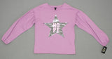 Art Class Girls Raw Edge Ruffle French Terry Sweatshirt XL (14/16) Sequins