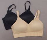 Rhonda Shear 2 Pack Molded Cup Bras With Mesh Back Detail Nude/ Black Plus 1X
