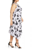 MICHAEL Michael Kors Plus Size Floral Handkerchief-Hem Dress