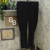DG2 by Diane Gilman Pull On Stretch Ponte Boot Cut Pants Black Plus 1X