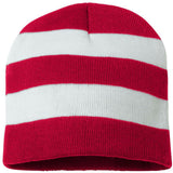 Sportsman Rugby Striped Knit Beanie. SP01 One Size