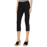 MOTTO Women's Plus Size Modern Stretch Denim Pull On Cropped Jeans