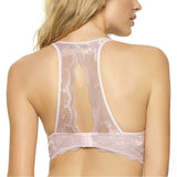 Felina Women's 2 Pack Lace Bralettes With Modal Lining Pink / White Large