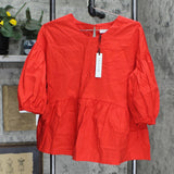 Prologue Women's Puff Short Sleeve Poplin Top 566812