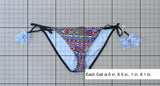 Mossimo Women's Tie Side Hipster Bikini Swim Bottom Blue XL